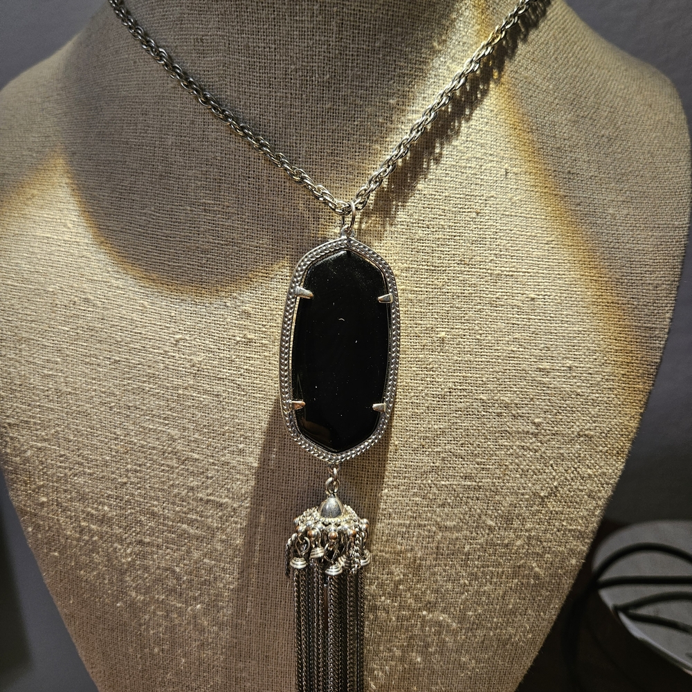 Kendra Scott Rayne Black necklace with tassel